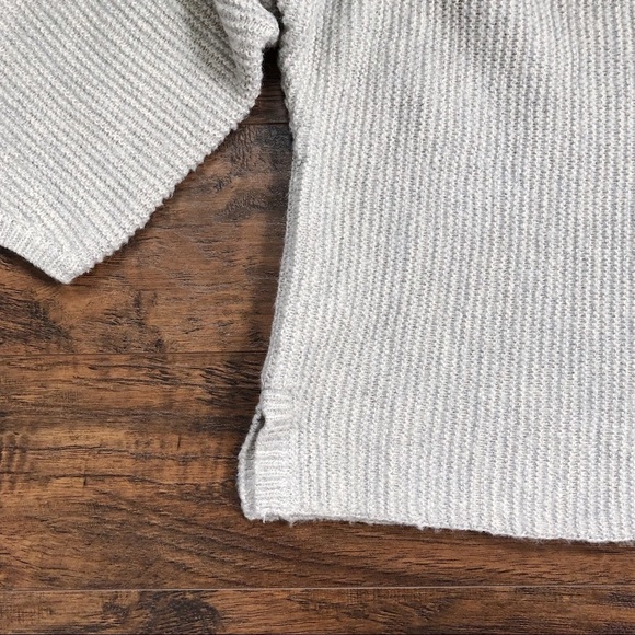 Monsoon • grey boxy knit sweater wool mohair waffle stitch cropped minimalist - Picture 5 of 8